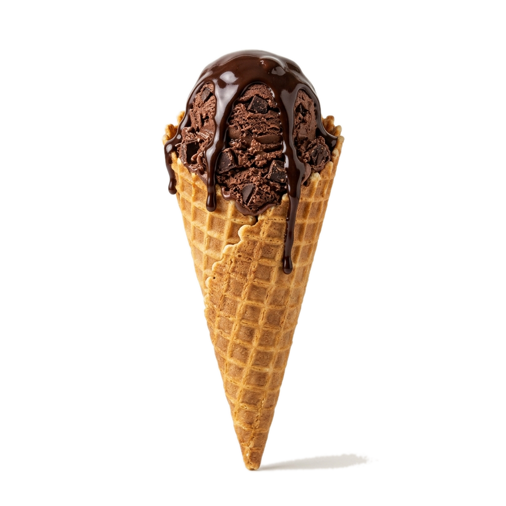 Double Chocolate Fudge Ice Cream Cone